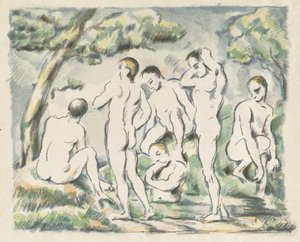 The Bathers Small Plate by Paul Cézanne