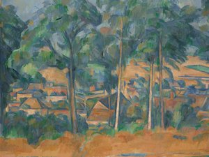 Village Behind Trees, c.1898 by Paul Cézanne