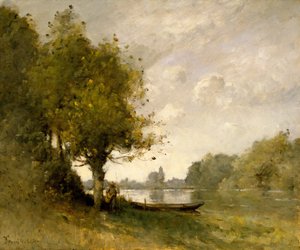 A Pond near Nangis by Paul Desire Trouillebert