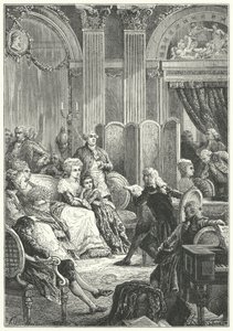 A salon at the beginning of the reign of Louis XVI of France by Paul Dominique Philippoteaux