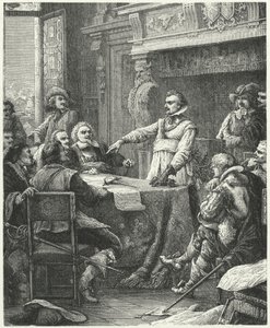 Jean Guiton among the defenders of La Rochelle by Paul Dominique Philippoteaux