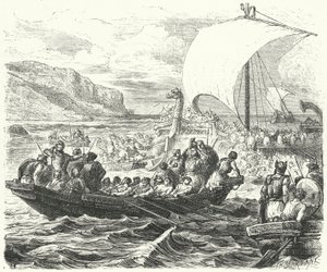 Phoenician Ships Landing on a Coast by Paul Dominique Philippoteaux
