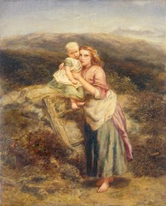 Peasants on a moor by Paul Falconer Poole