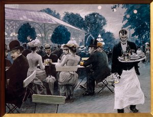 An Evening in the Tivoli Gardens in Copenhagen by Paul Fischer