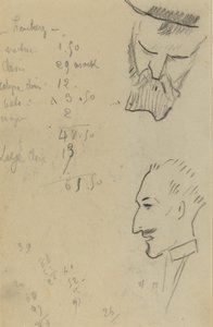 A Bearded Man and a Man in Profile