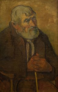 Old Man with a Cane by Paul Gauguin