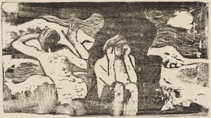 At the Black Rocks, in or after 1895 by Paul Gauguin