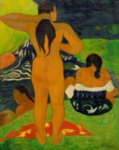Bathing Tahitian Women