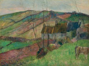 Cottages on the Flanks of Mont Sainte-Marguerite by Paul Gauguin
