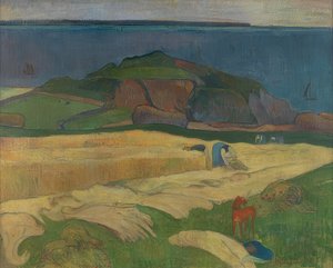 Harvest (Le Pouldu) by Paul Gauguin