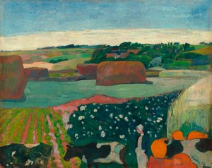Haystack in Brittany by Paul Gauguin