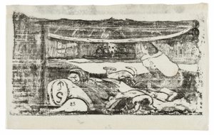 Interior of a Tahitian Hut, from the Suite of Late Wood-Block Prints