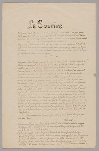 The Smile: Serious Journal, Nov. 1899 by Paul Gauguin