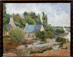 Washerwomen at Pont Aven. Painting by Paul Gauguin by Paul Gauguin