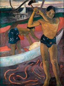 The Man with the Axe by Paul Gauguin