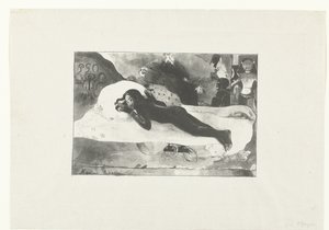 Reclining girl and spirits of the deceased (Manao tupapau) by Paul Gauguin