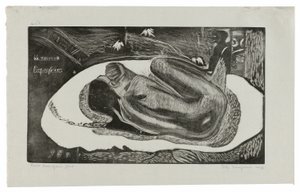 Manao tupapau (She Thinks of the Ghost or The Ghost Thinks of Her), from the Noa Noa Suite by Paul Gauguin