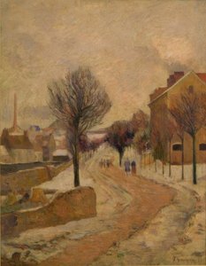 Paris Suburb in the Snow by Paul Gauguin