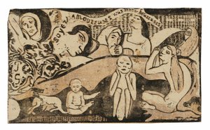 Love, and You Will Be Happy, from the Suite of Late Wood-Block Prints by Paul Gauguin