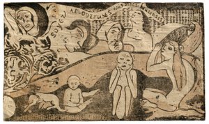 Love, and You Will be Happy, from the Suite of Late Wood-Block Prints by Paul Gauguin