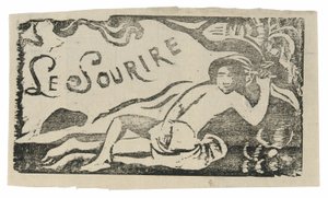 Tahitian Woman, headpiece for Le sourire by Paul Gauguin