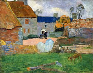 The Blue Roof or Pouldu Farm by Paul Gauguin