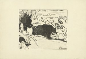 Two Washerwomen Washing Clothes by Water