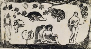 Women, Animals and Foliage by Paul Gauguin