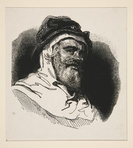 Bust of a Man with Beard by Paul Gavarni