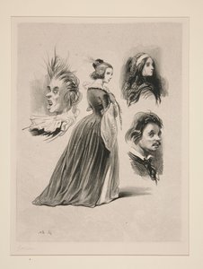 (Sketch Sheet) by Paul Gavarni
