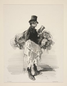 (Pots and Pans Seller. English Physiognomy.) by Paul Gavarni