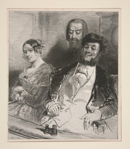 At the French Theatre by Paul Gavarni