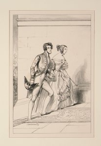 Court Costume 1837 ... by Paul Gavarni