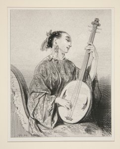 Chinese Singer by Paul Gavarni