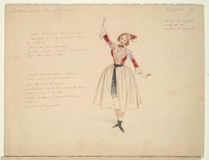 Costume Study for Female Gypsy by Paul Gavarni