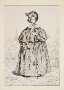 In Town. (November 1835.) Wool Satin Coat-Cape... by Paul Gavarni