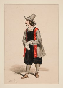 DUTCH. Wool Overcoat. Velvet Breeches. by Paul Gavarni