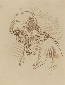 Head of a Woman by Paul Gavarni