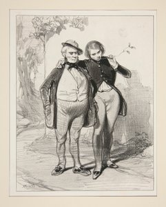 I have not deducted the fifty francs you owe me for six months by Paul Gavarni