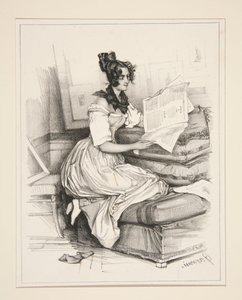 Reading of the Artist by Paul Gavarni