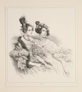 The Evening. Hairstyles by Sergent and Jouenne. by Paul Gavarni