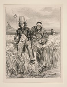 Is Lambertier with Caroline? by Paul Gavarni