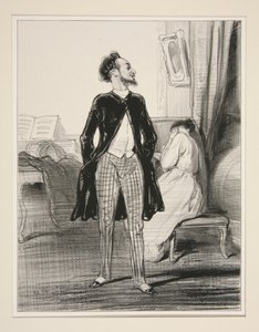 The Singing Husband. by Paul Gavarni