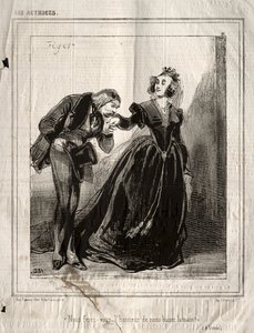 The Actresses: Will you do us the honor of kissing our hand, 1843 by Paul Gavarni