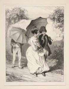 The Parasols by Paul Gavarni