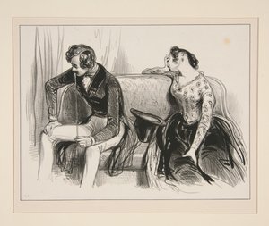 Marie, you are becoming, you see, unbearably jealous... by Paul Gavarni