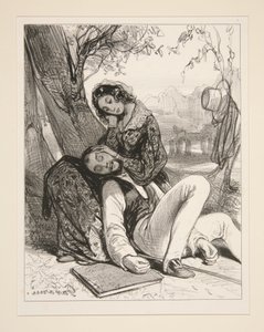 Mr Charles Dreams His Mistress is Unfaithful... by Paul Gavarni