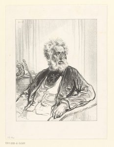 Old Man with White Beard and Glasses by Paul Gavarni