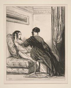 Yes, my dear, my husband had the infamy to bring... by Paul Gavarni