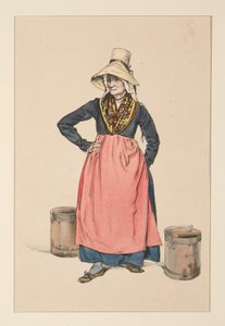 Water Carrier (Auvergnate Washer Woman) by Paul Gavarni
